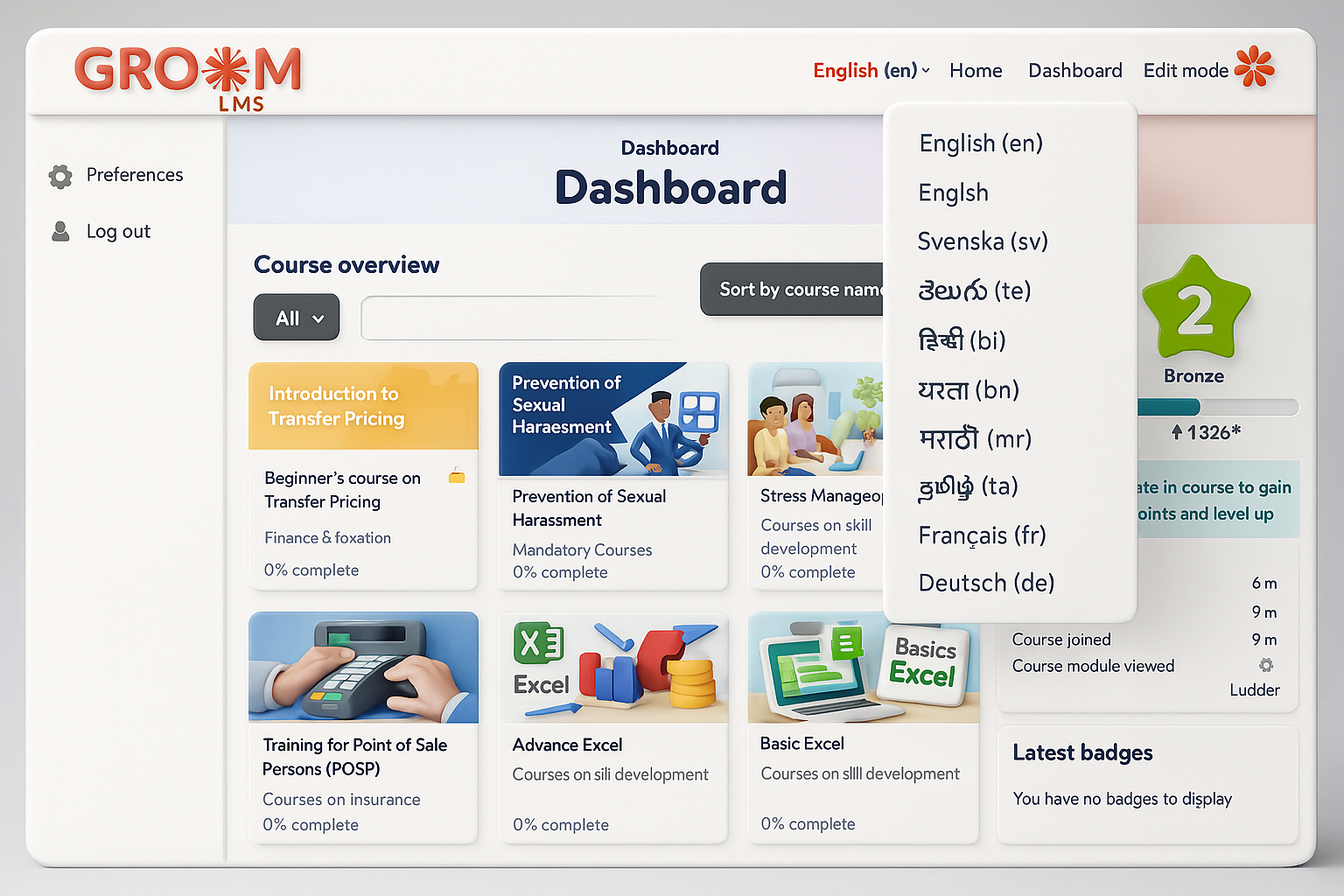 Branded LMS Screenshot