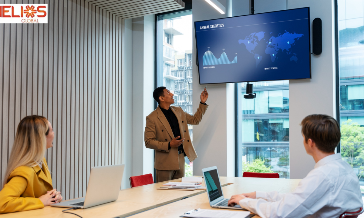 Insurance professionals completing online training through Helios Global
